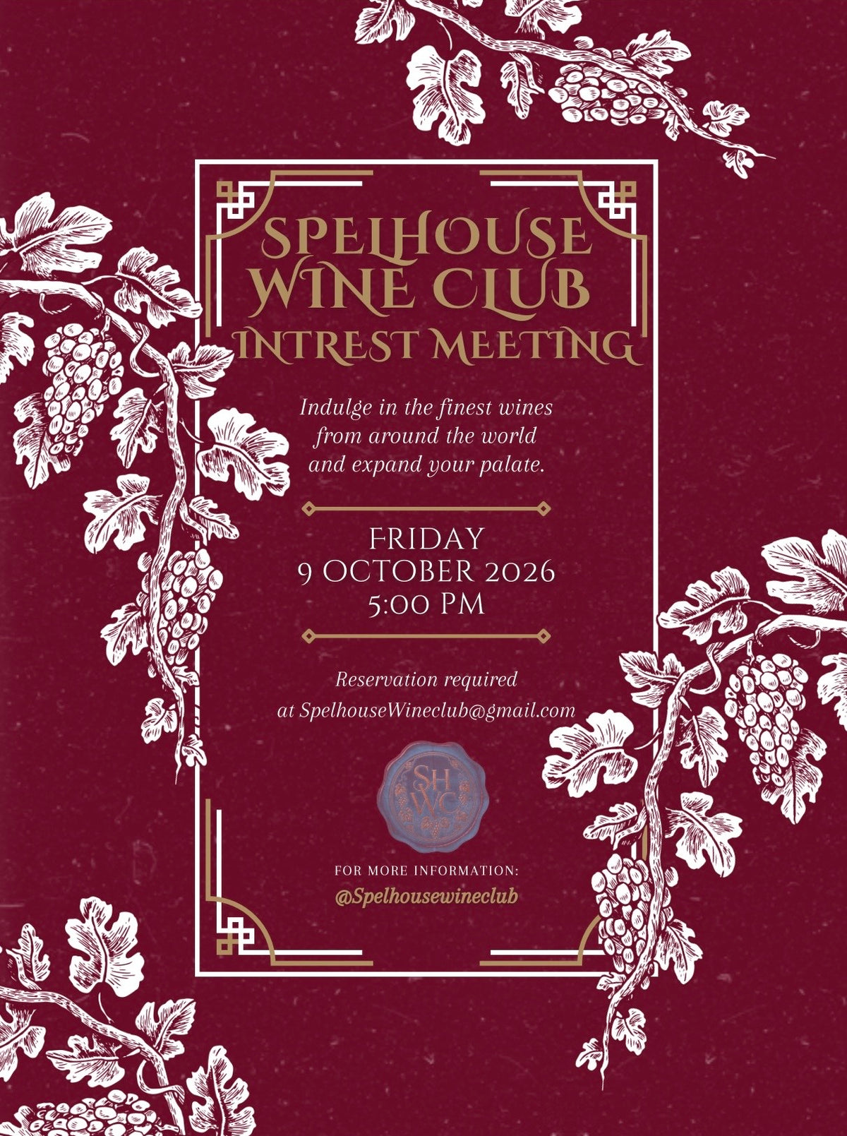 Spelhouse Wine Club Tasting Ticket